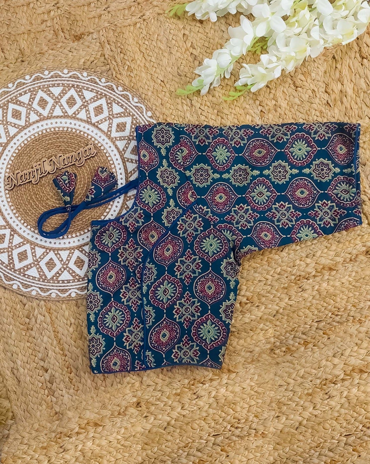 KURINJI COMBO (KHRBNN14) - Premium Khadi Cotton Saree with Stitched Blouse