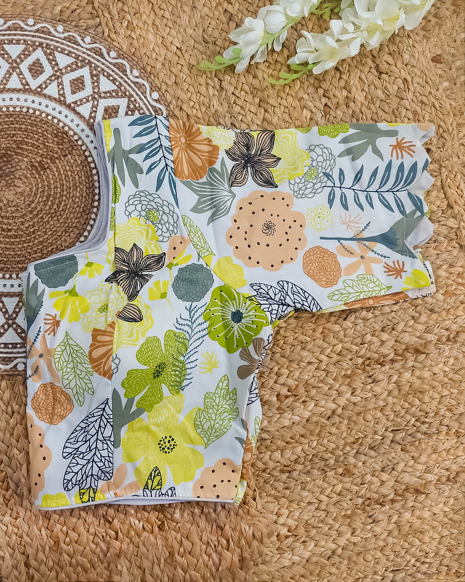 MARUDHANI COMBO (KHRBNN1) - Premium Khadi Cotton Saree with Stitched Blouse