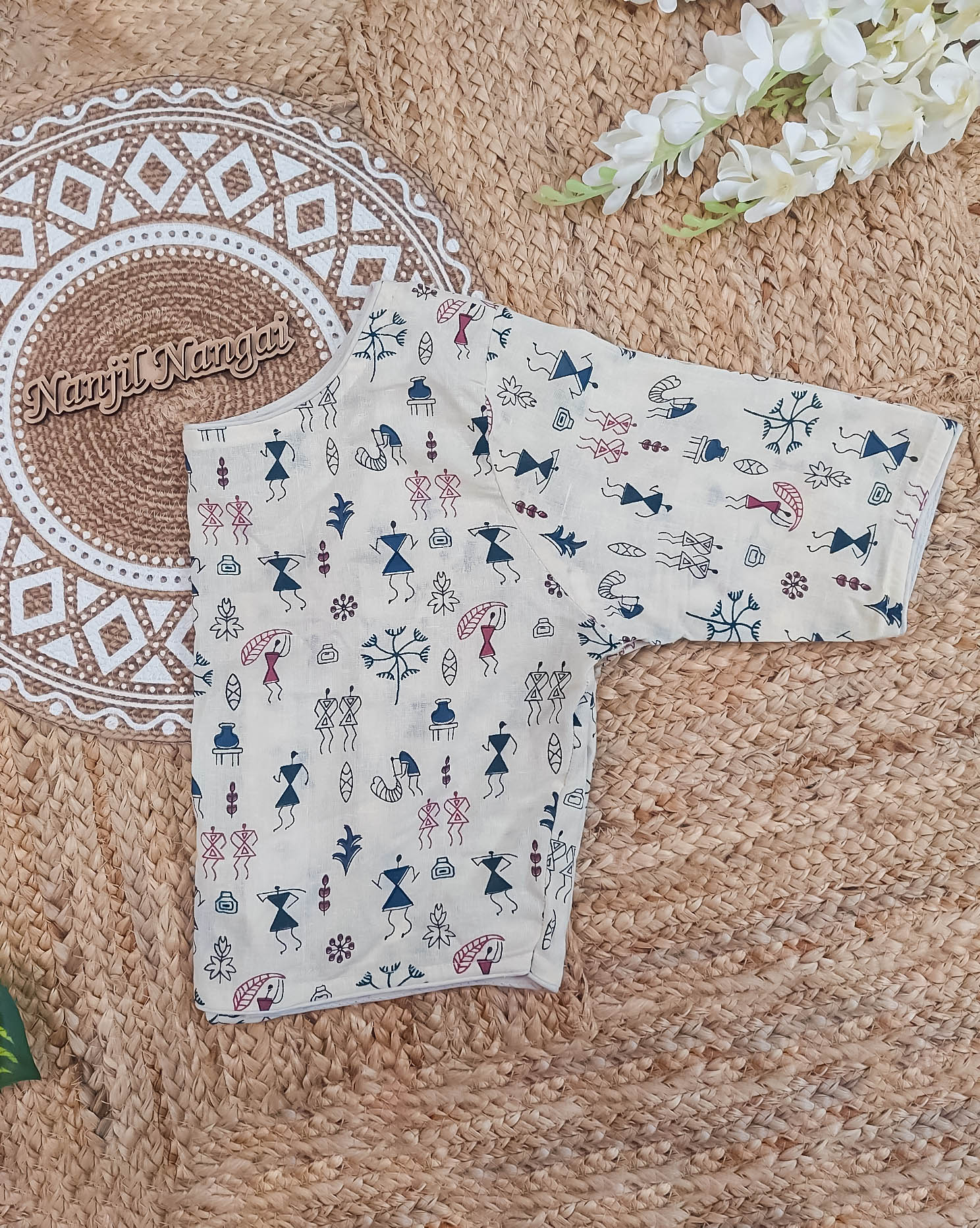 AANEELAM COMBO (KHRBNN19) - Premium Khadi Cotton Saree with Stitched Blouse