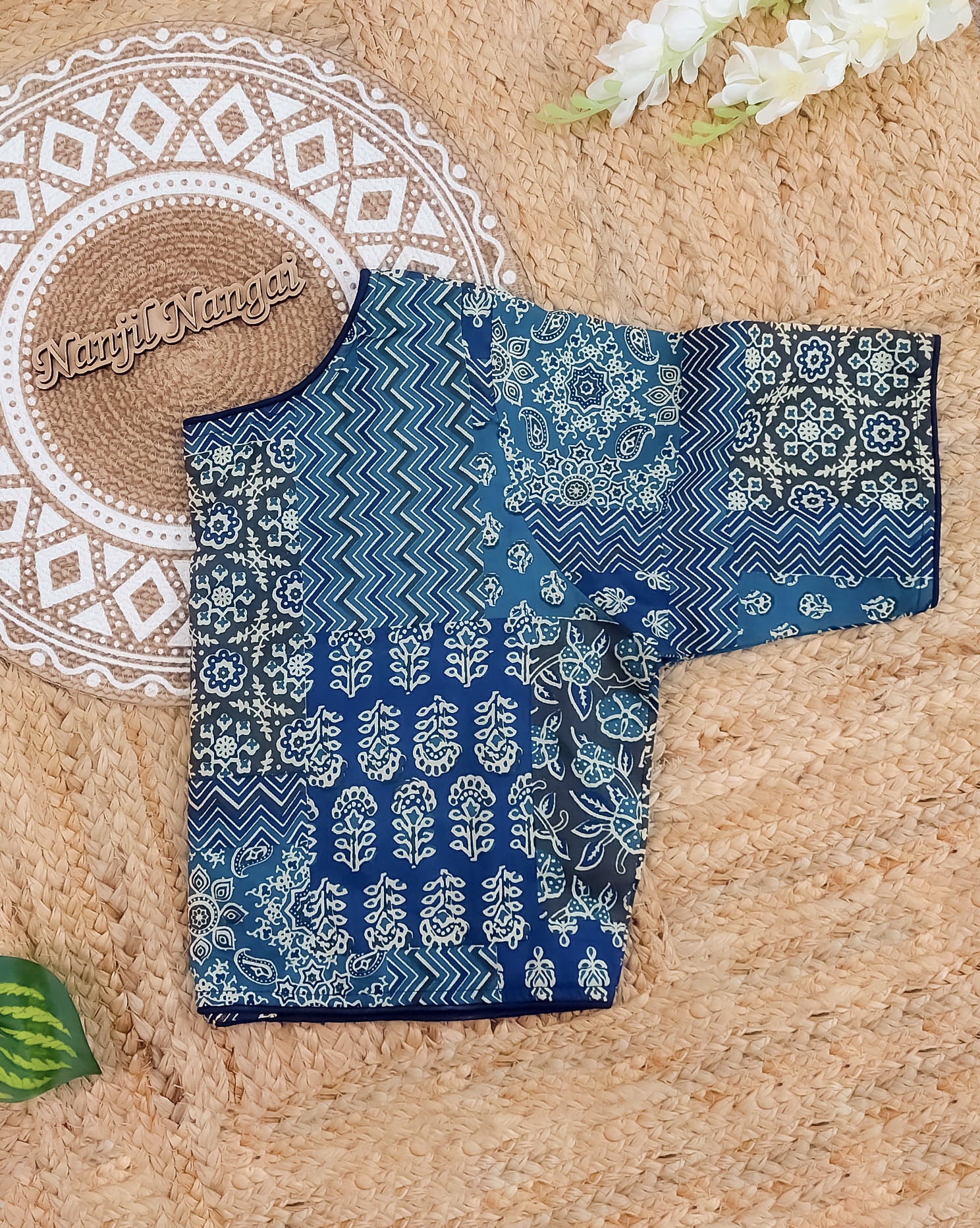 THAMARAI COMBO (KHRBNN8) - Premium Khadi Cotton Saree with Stitched Blouse