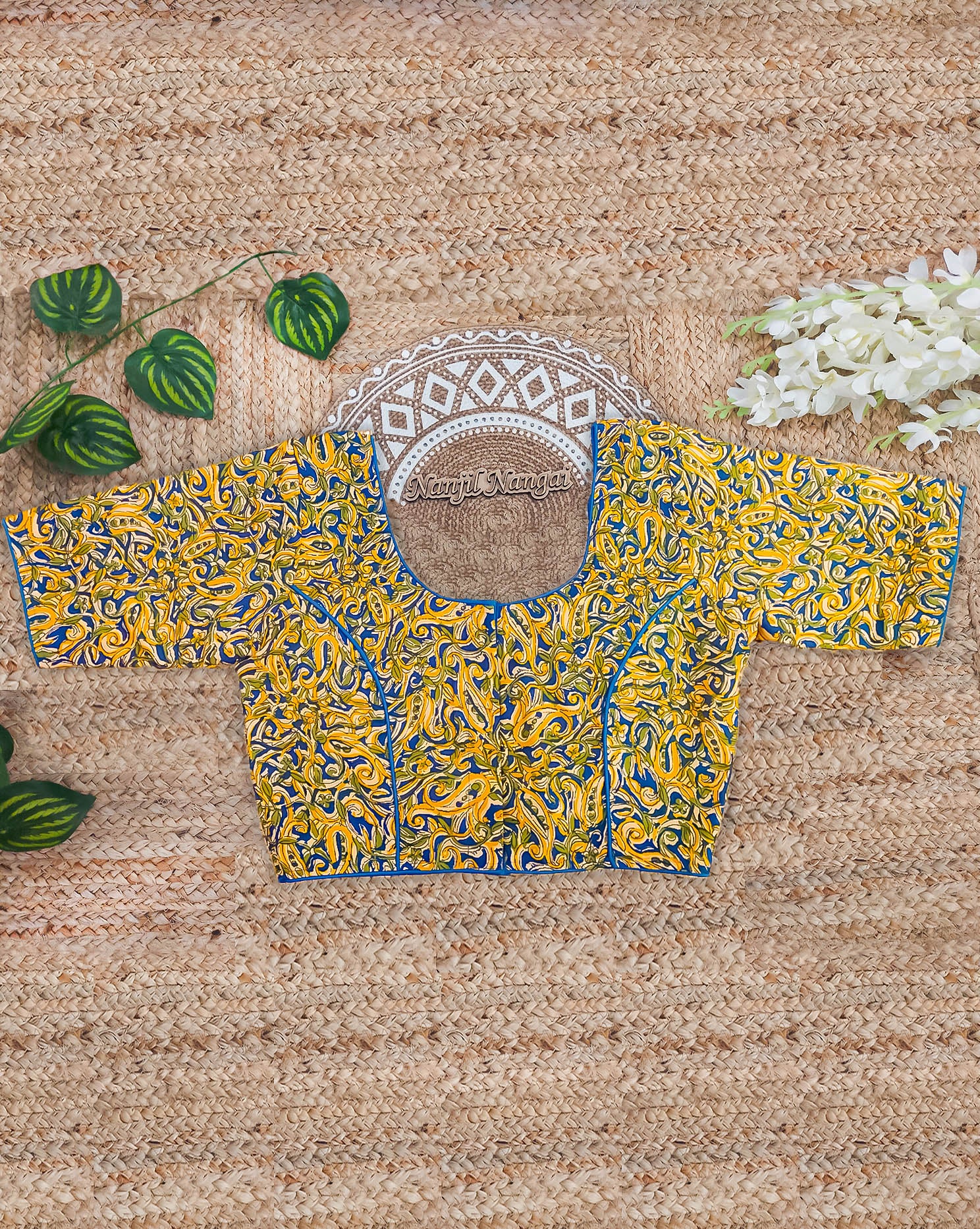 NEELAM COMBO (KHRBNN17) - Premium Khadi Cotton Saree with Stitched Blouse