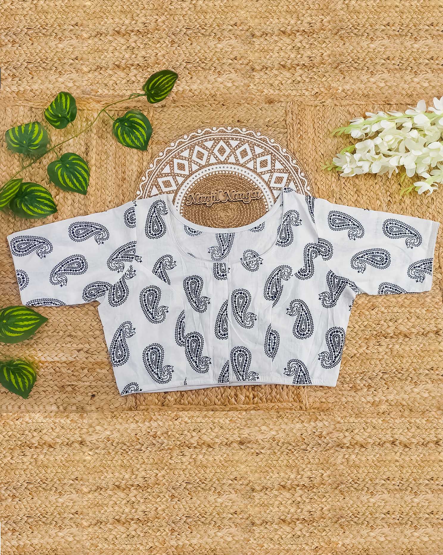 OODHA COMBO (KHRBNN6) - Premium Khadi Cotton Saree with Stitched Blouse