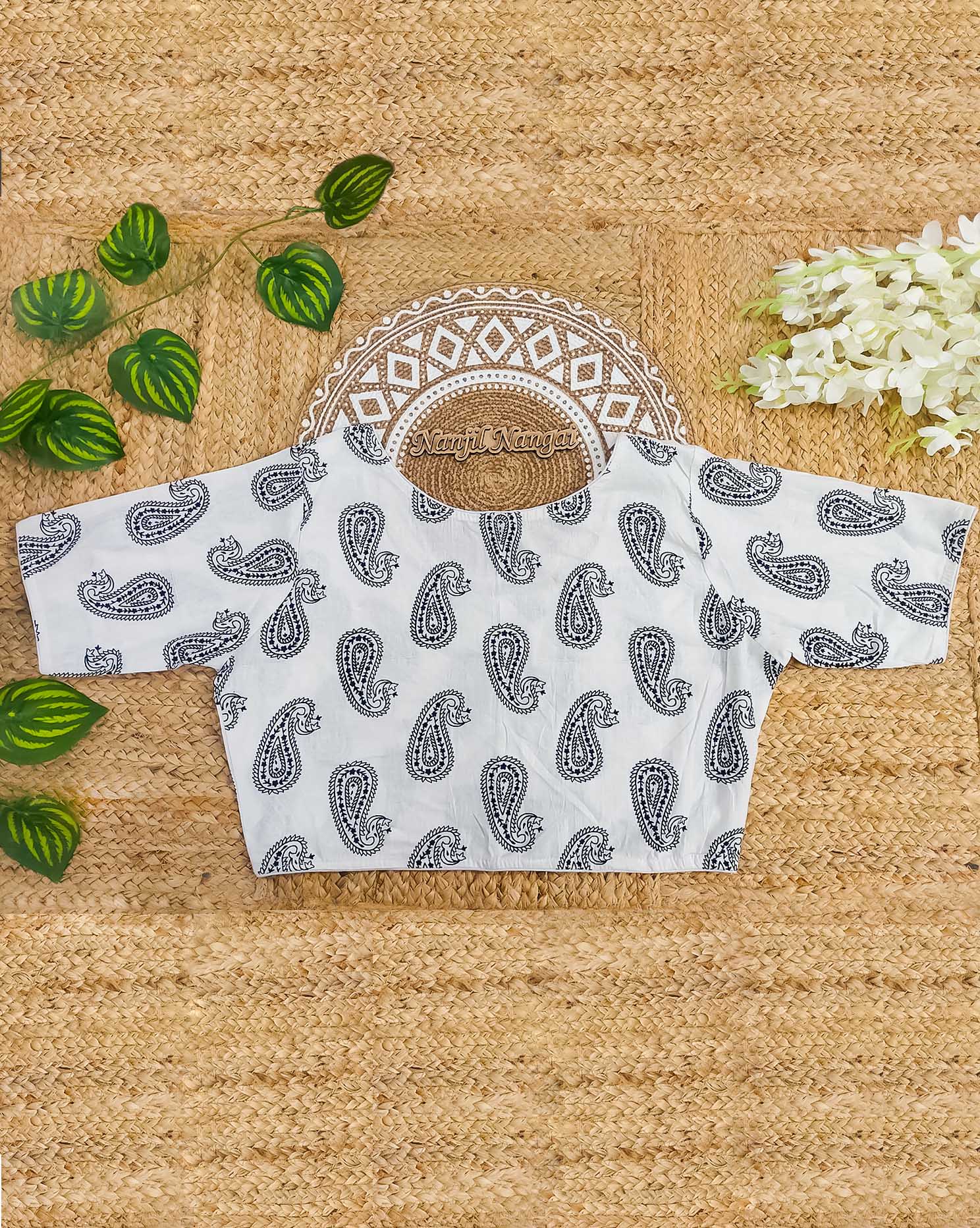 OODHA COMBO (KHRBNN6) - Premium Khadi Cotton Saree with Stitched Blouse