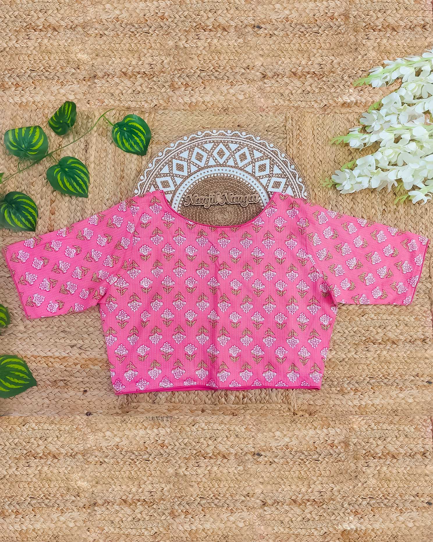 OODHA COMBO (KHRBNN4) - Premium Khadi Cotton Saree with Stitched Blouse