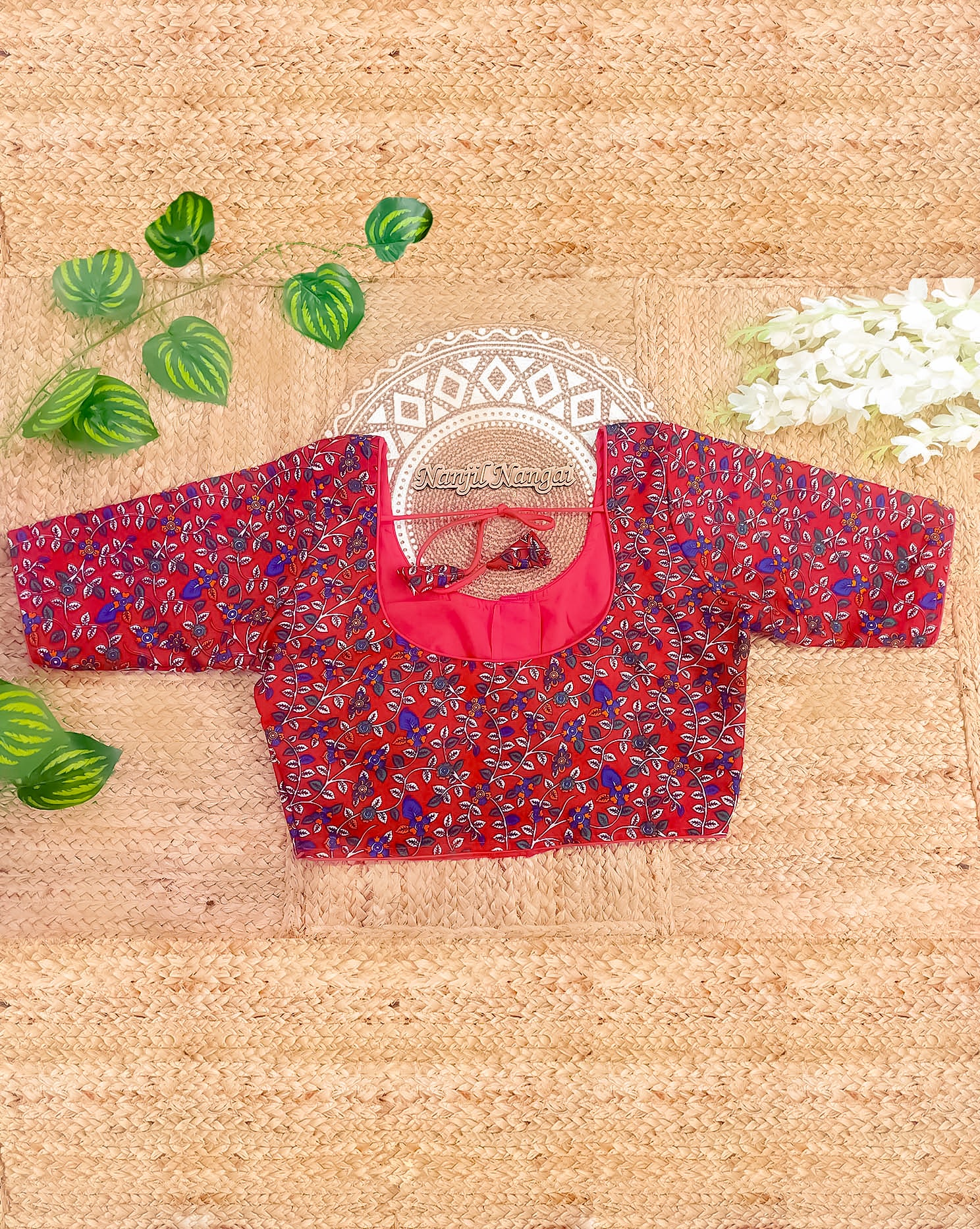 OODHA COMBO (KHRBNN5) - Premium Khadi Cotton Saree with Stitched Blouse