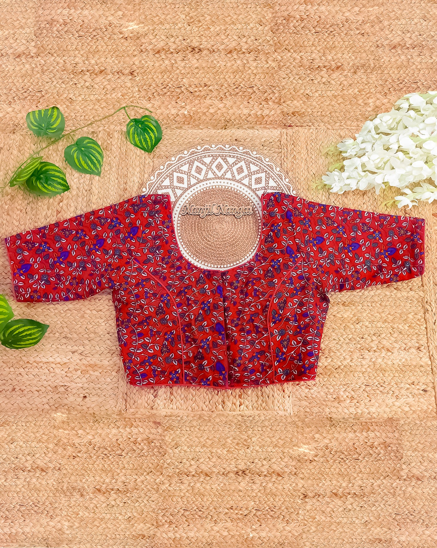 OODHA COMBO (KHRBNN5) - Premium Khadi Cotton Saree with Stitched Blouse