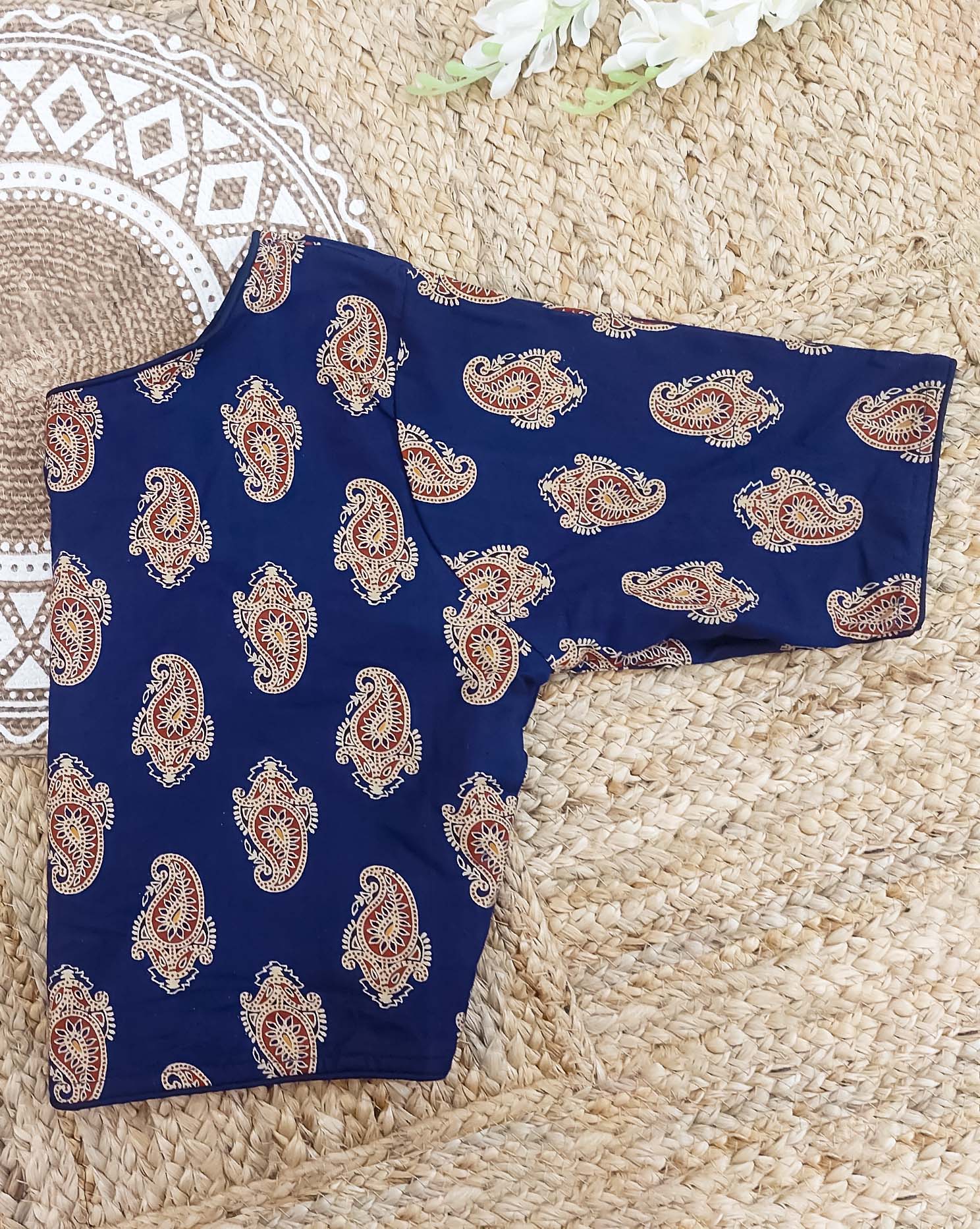 THAMARAI COMBO (KHRBNN9) - Premium Khadi Cotton Saree with Stitched Blouse