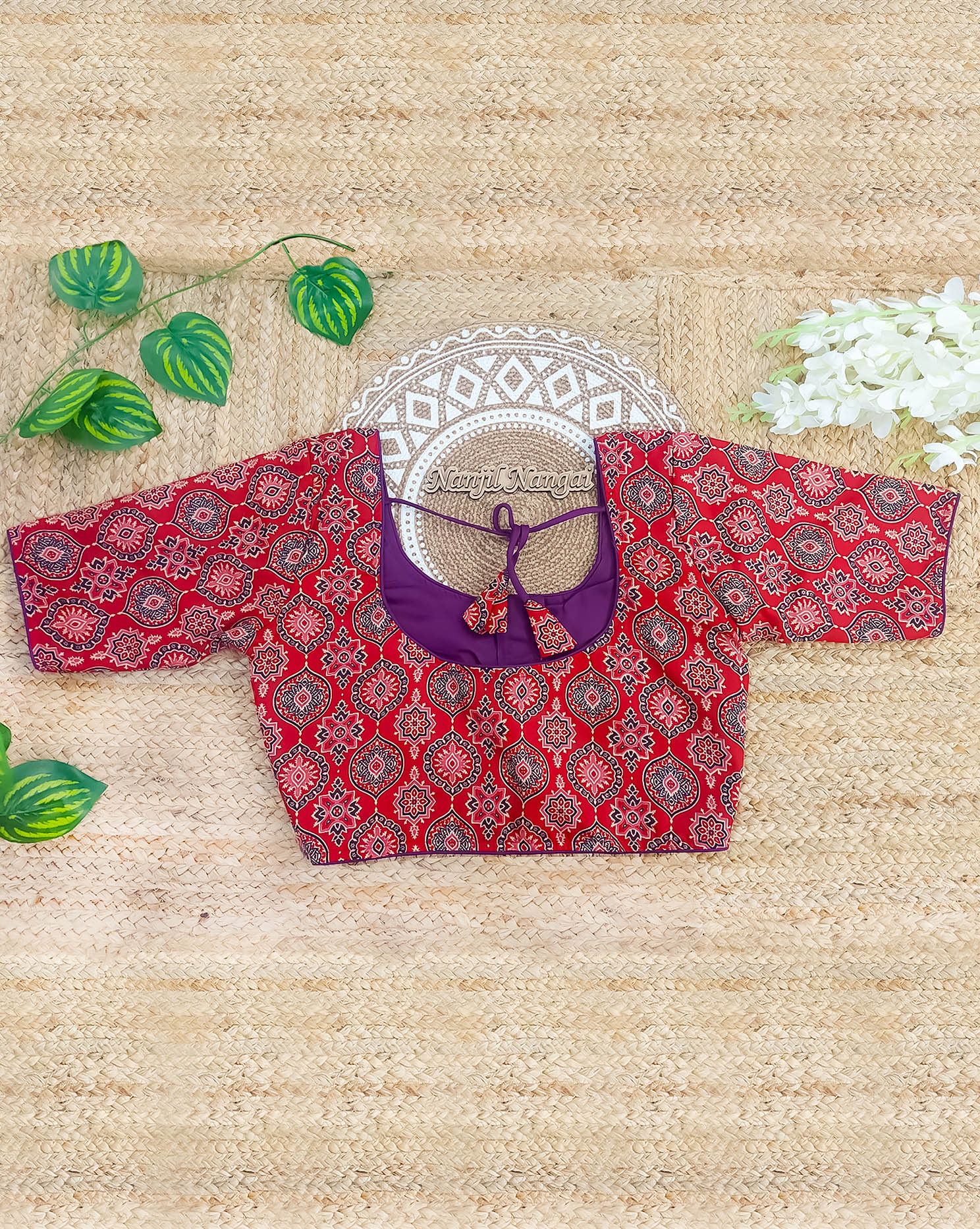 OODHA COMBO (KHRBNN7) - Premium Khadi Cotton Saree with Stitched Blouse