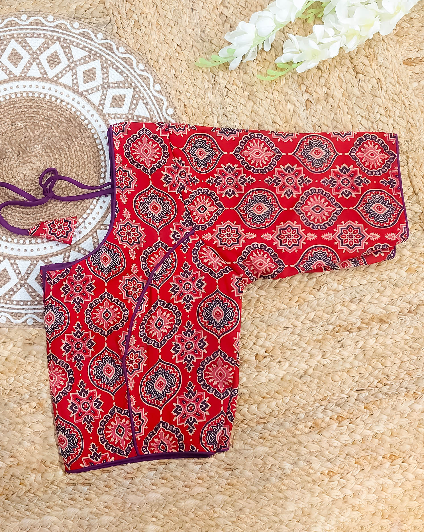 OODHA COMBO (KHRBNN7) - Premium Khadi Cotton Saree with Stitched Blouse