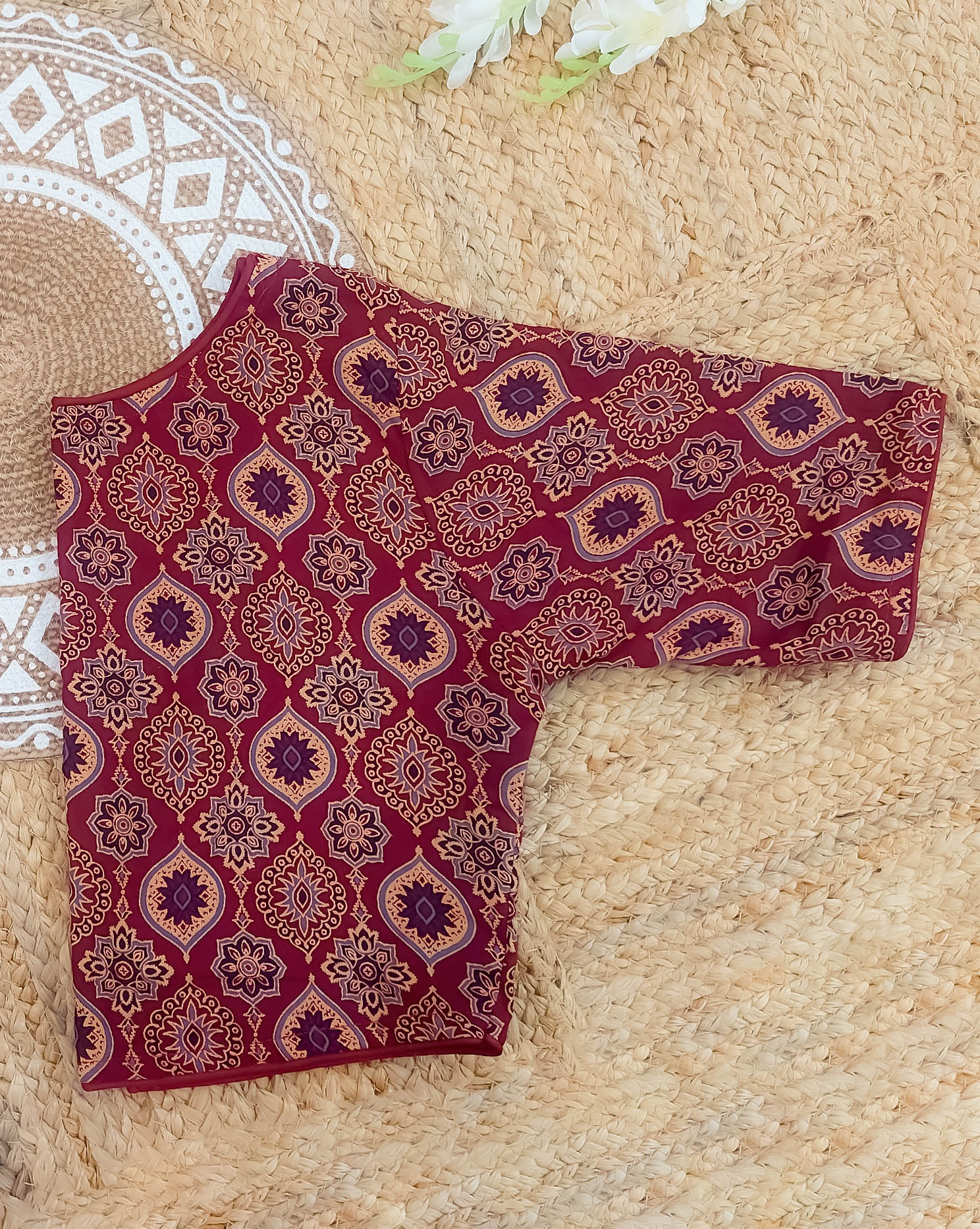 MARUDHANI COMBO (KHRBNN3) - Premium Khadi Cotton Saree with Stitched Blouse