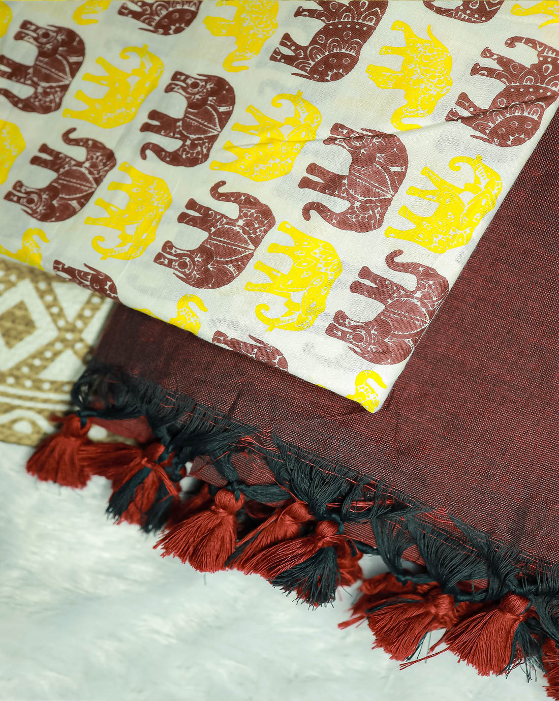 AALAM COMBO (KHBBNN13) - Premium Khadi Saree with Unstitched blouse Material