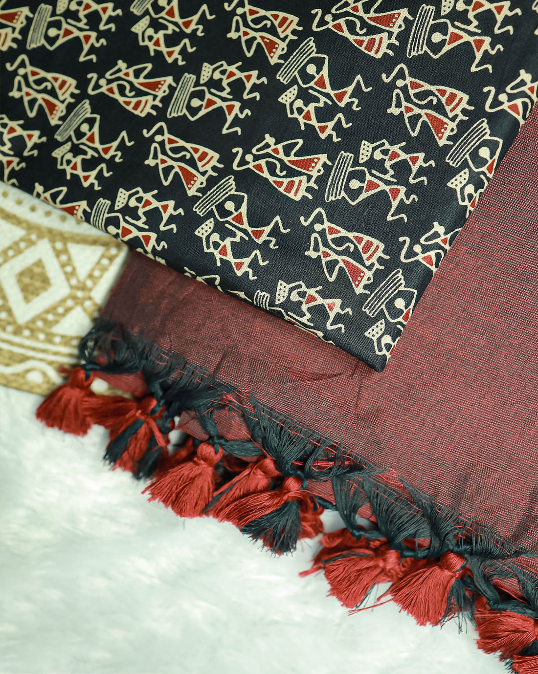 AALAM COMBO (KHBBNN16) - Premium Khadi Saree with Unstitched blouse Material