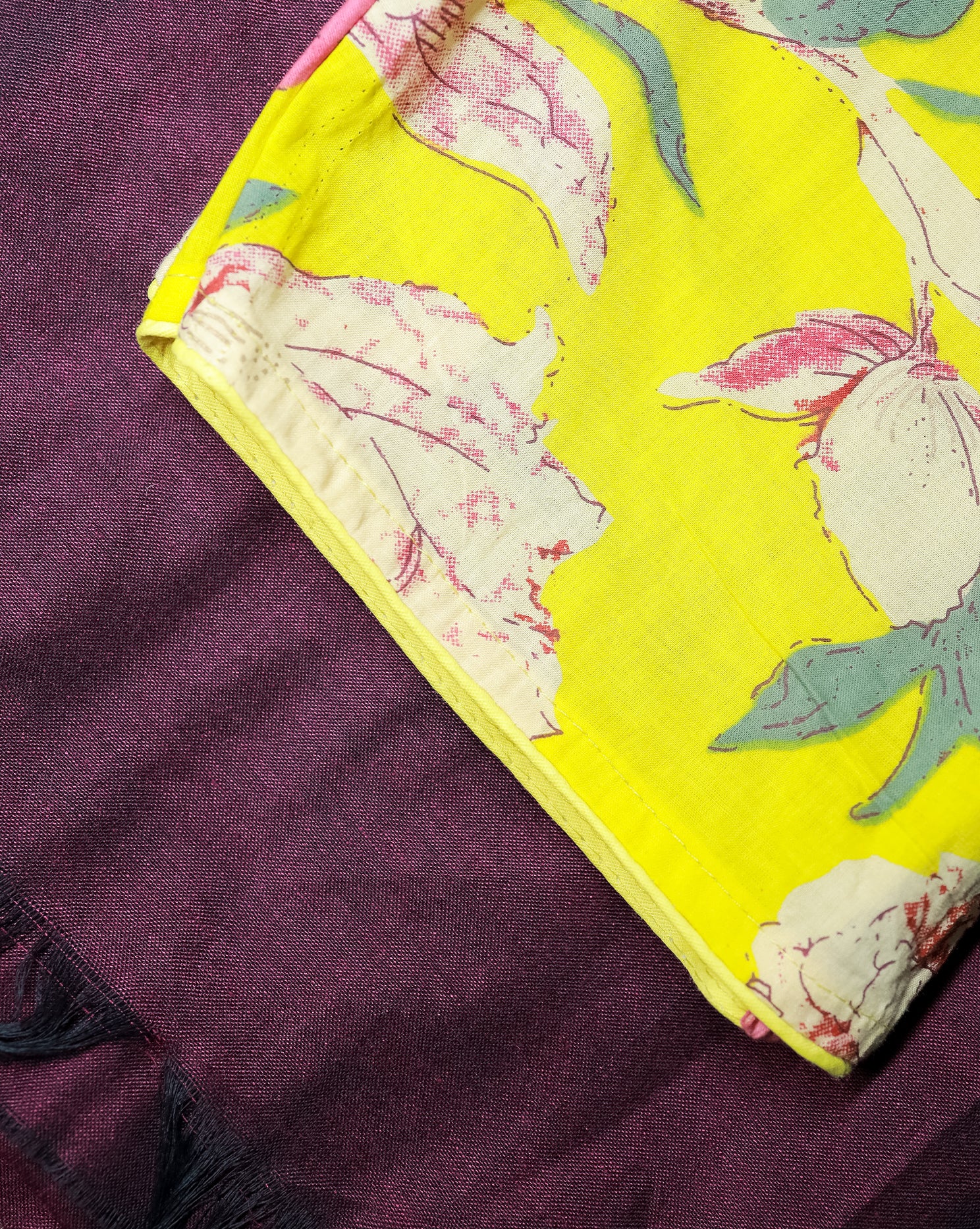 KURINJI COMBO (KHRBNN11) - Premium Khadi Cotton Saree with Stitched Blouse