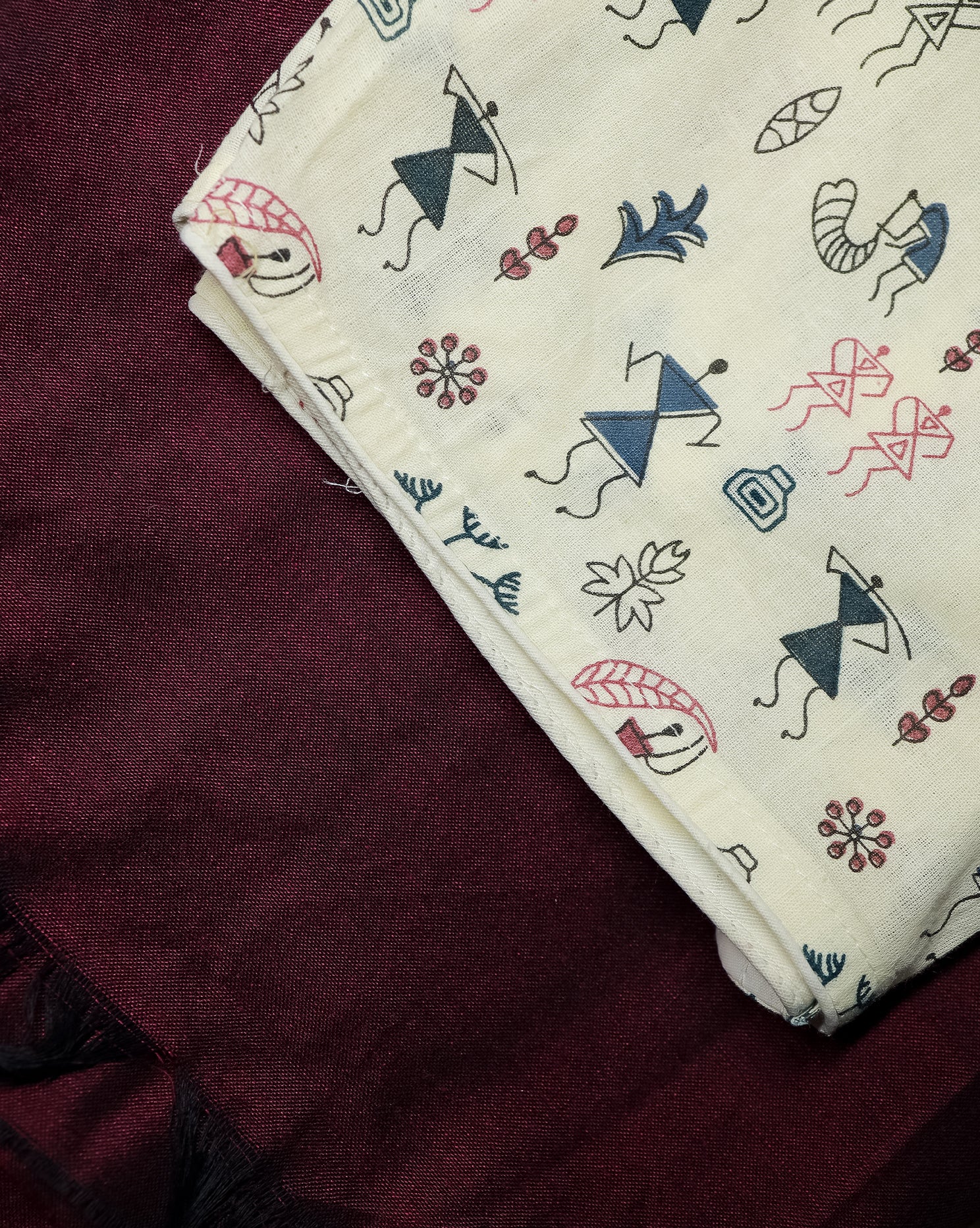 KURINJI COMBO (KHRBNN13) - Premium Khadi Cotton Saree with Stitched Blouse