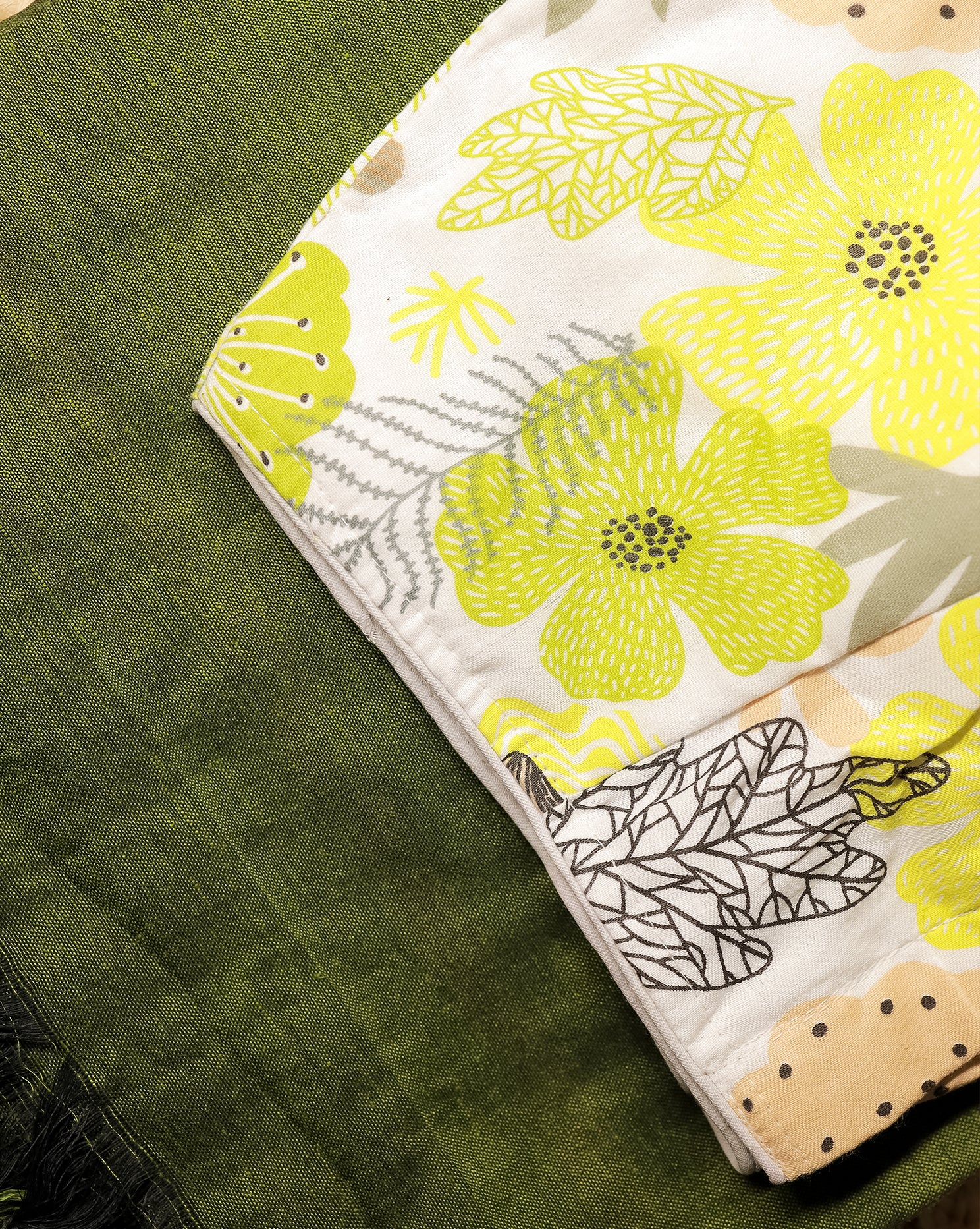 MARUDHANI COMBO (KHRBNN1) - Premium Khadi Cotton Saree with Stitched Blouse