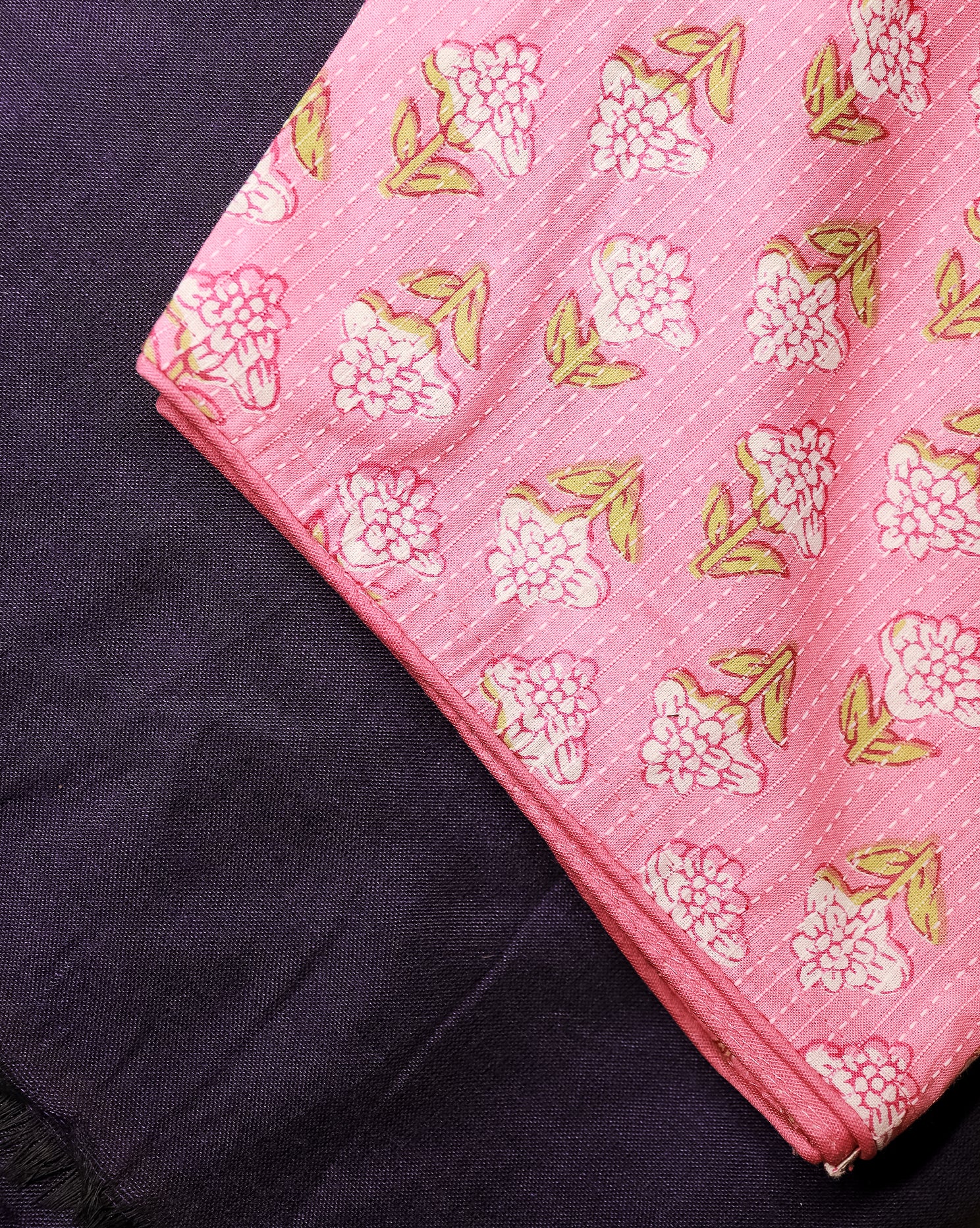 OODHA COMBO (KHRBNN4) - Premium Khadi Cotton Saree with Stitched Blouse