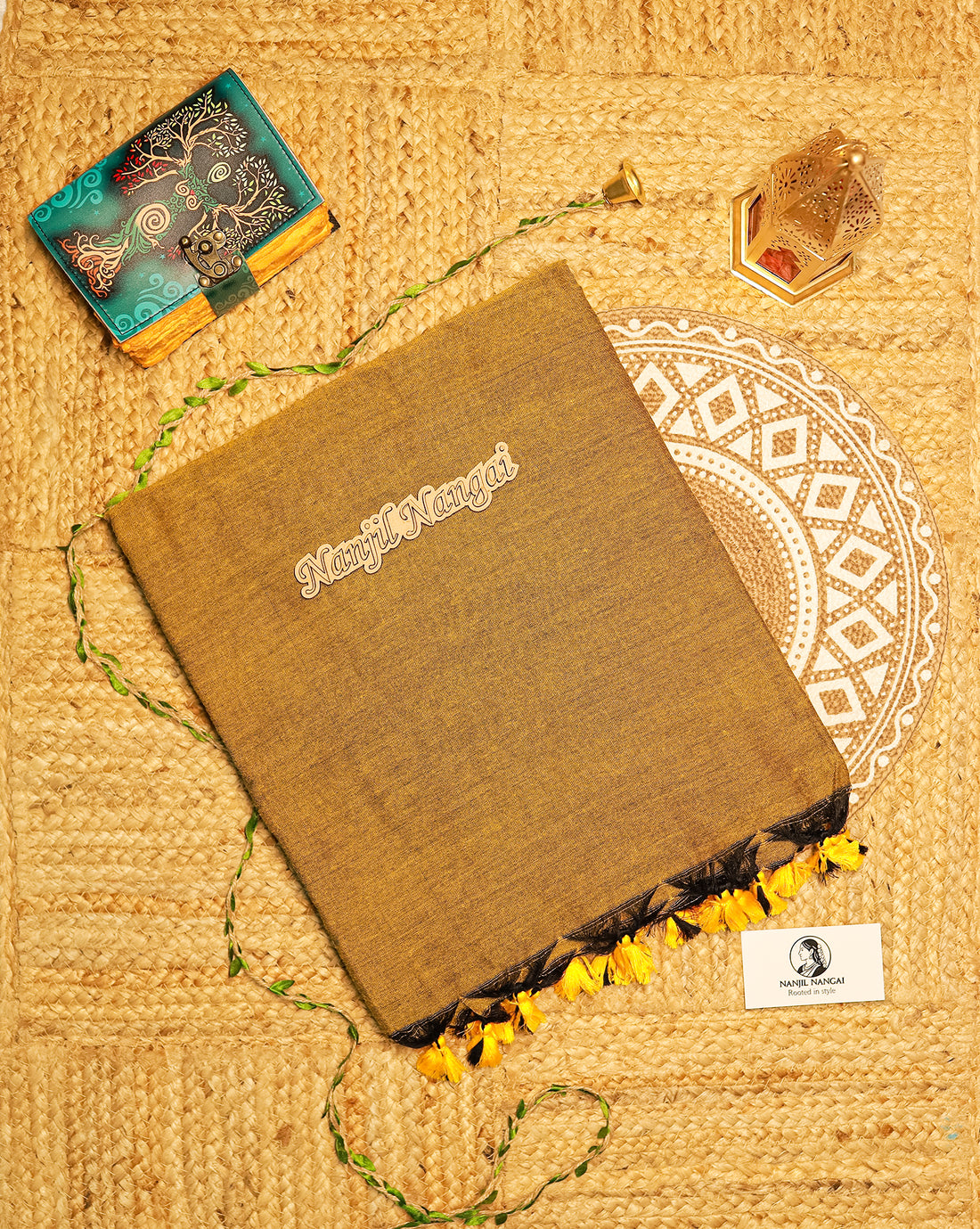 MANJAL-Premium Khadi Cotton Saree - KHSNN004