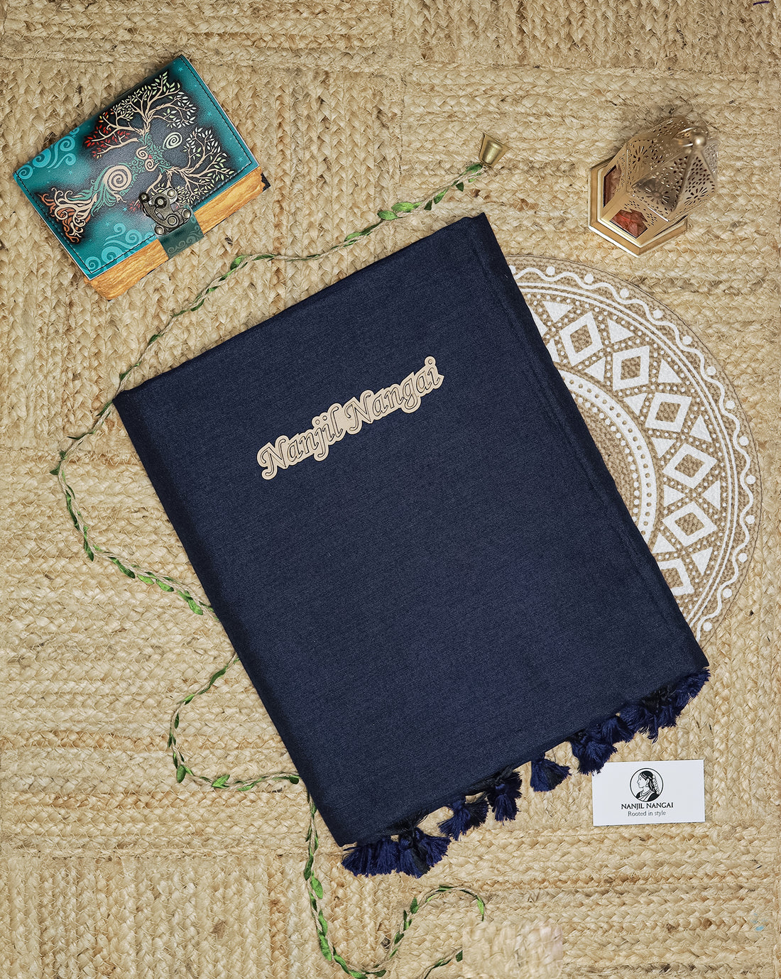 AALNEELAM-Premium Khadi Cotton Saree - KHSNN006