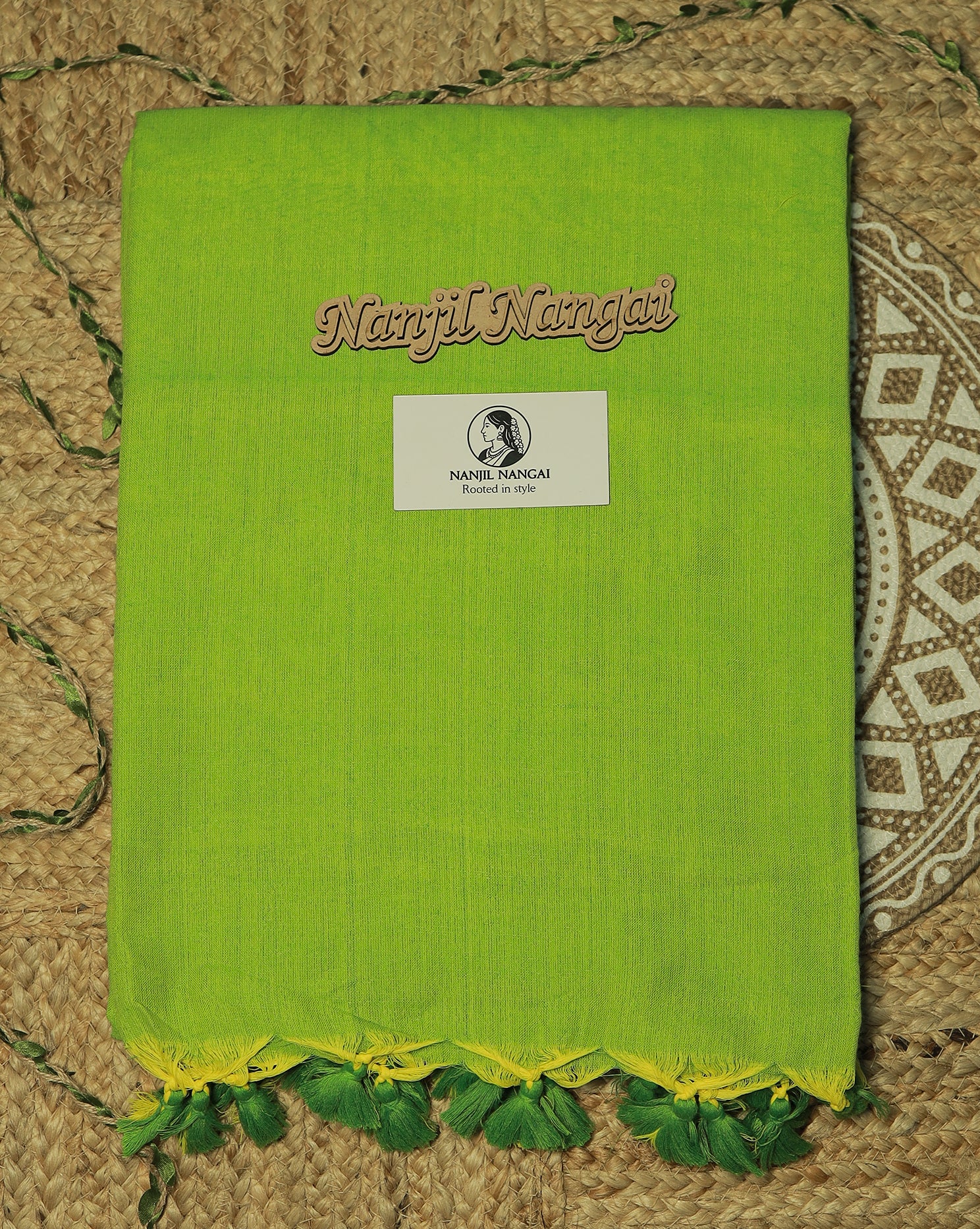 THALIR  COMBO (KHRBNN34) - Premium Khadi Cotton Saree with Stitched Blouse