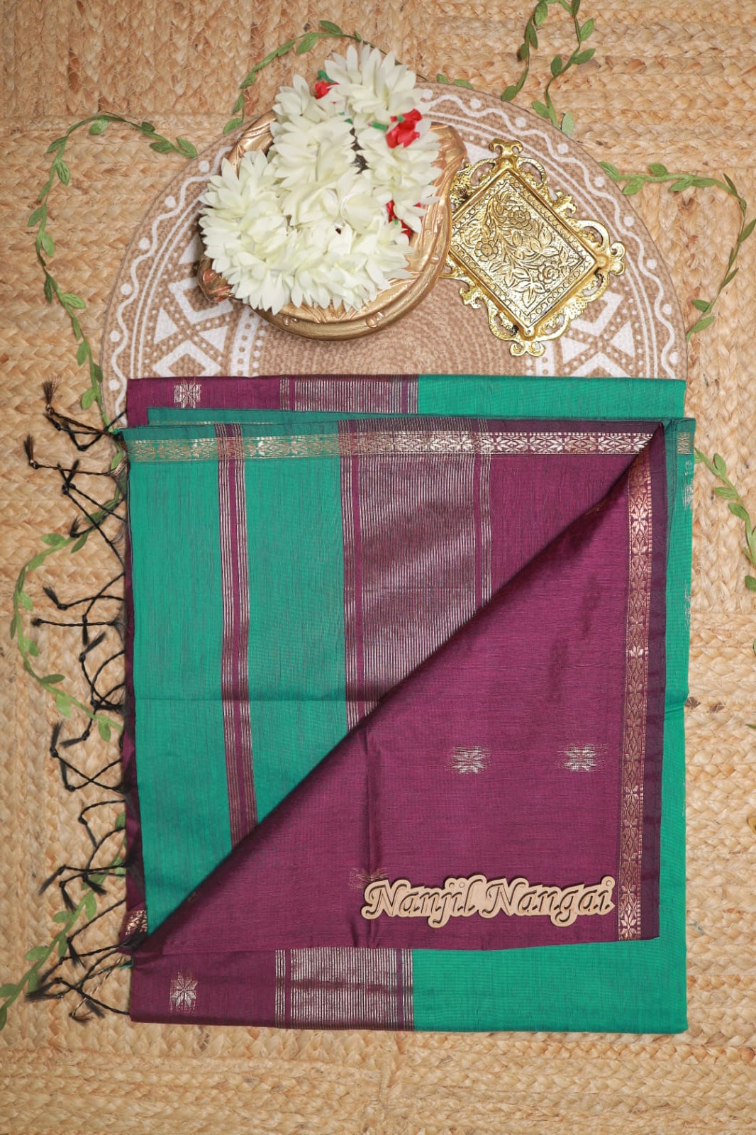 MAHESHWARI - TRADITIONAL HANDLOOM   CLASSIC BUTTAS  SAREE COLLECTION - MAHNNO3