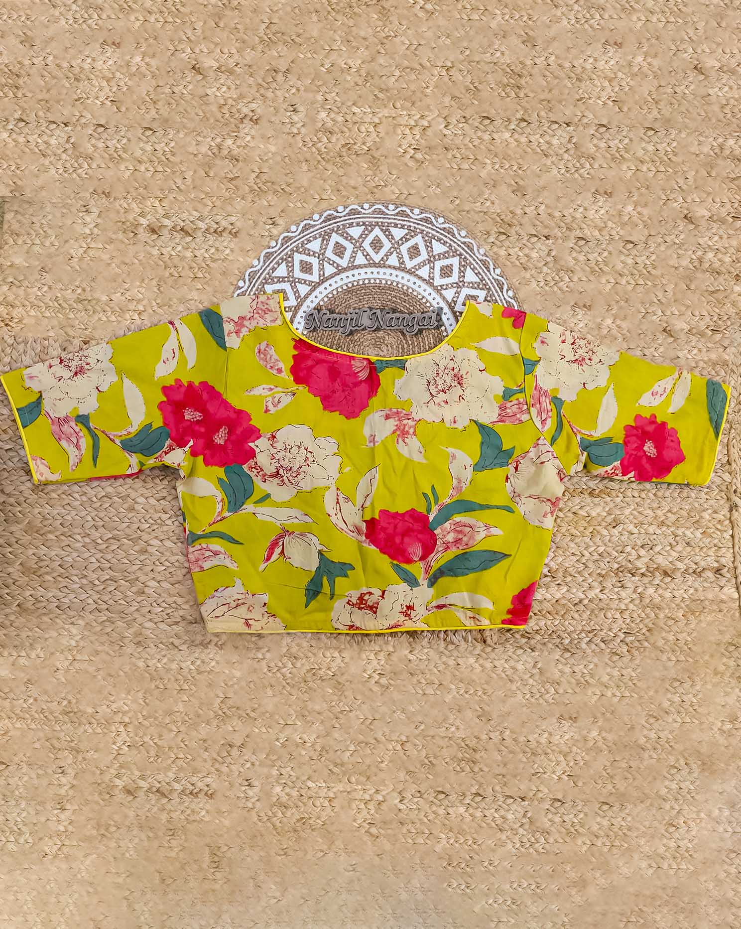 KURINJI COMBO (KHRBNN11) - Premium Khadi Cotton Saree with Stitched Blouse